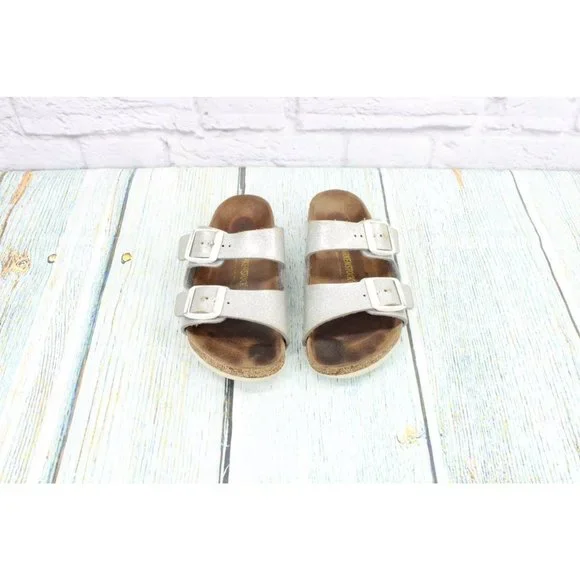 *Birkenstock Arizona Gray Nubuck 2 Strap Buckle Sandals Shoes Size EU 32 - Picture 5 of 10